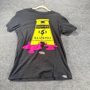 Electric Family Slushii Caution T-Shirt EDM Merch DJ Graphic T Large Black Mens